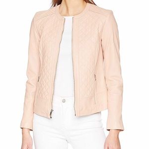 Cole Haan Like New Blush Lambskin Leather Jacket